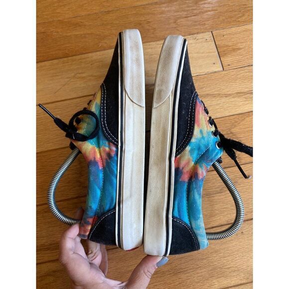 Vans Era tie dye and black lace up canvas shoes mens size 8 women’s size 9.5 - Picture 5 of 8